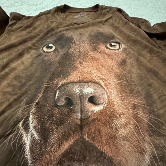 THE MOUNTAIN VINTAGE 2013 TIE DYE BROWN CHOCOLATE LAB LING SLEEVE T SHIRT SZ 3XL - Picture 9 of 10